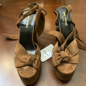 YSL Bianca Suede Platform heels